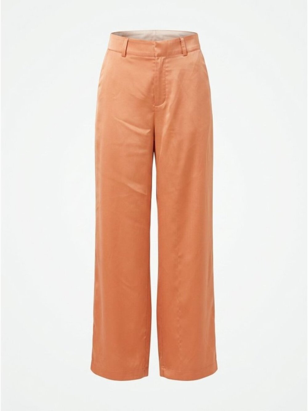 House of Harlow 1960 Satin Wide Leg High Rise Pants Orange Sz S Trousers Glam